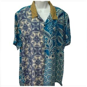 Tasso Elba Island Shirt Silk Blend NWT